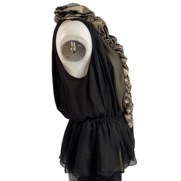 Neiman Marcus For Target Robert Rodriguez Ruffle Top Halter Tank Blouse Size S - Picture 7 of 9